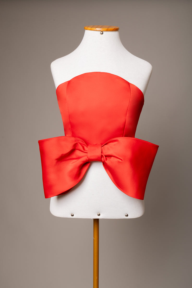 Top Maxi Laço Vermelho